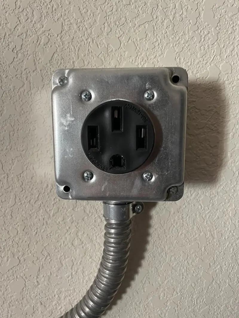 NEMA 14-50 outlet installed for Electrical Panel Upgrade in Iowa City