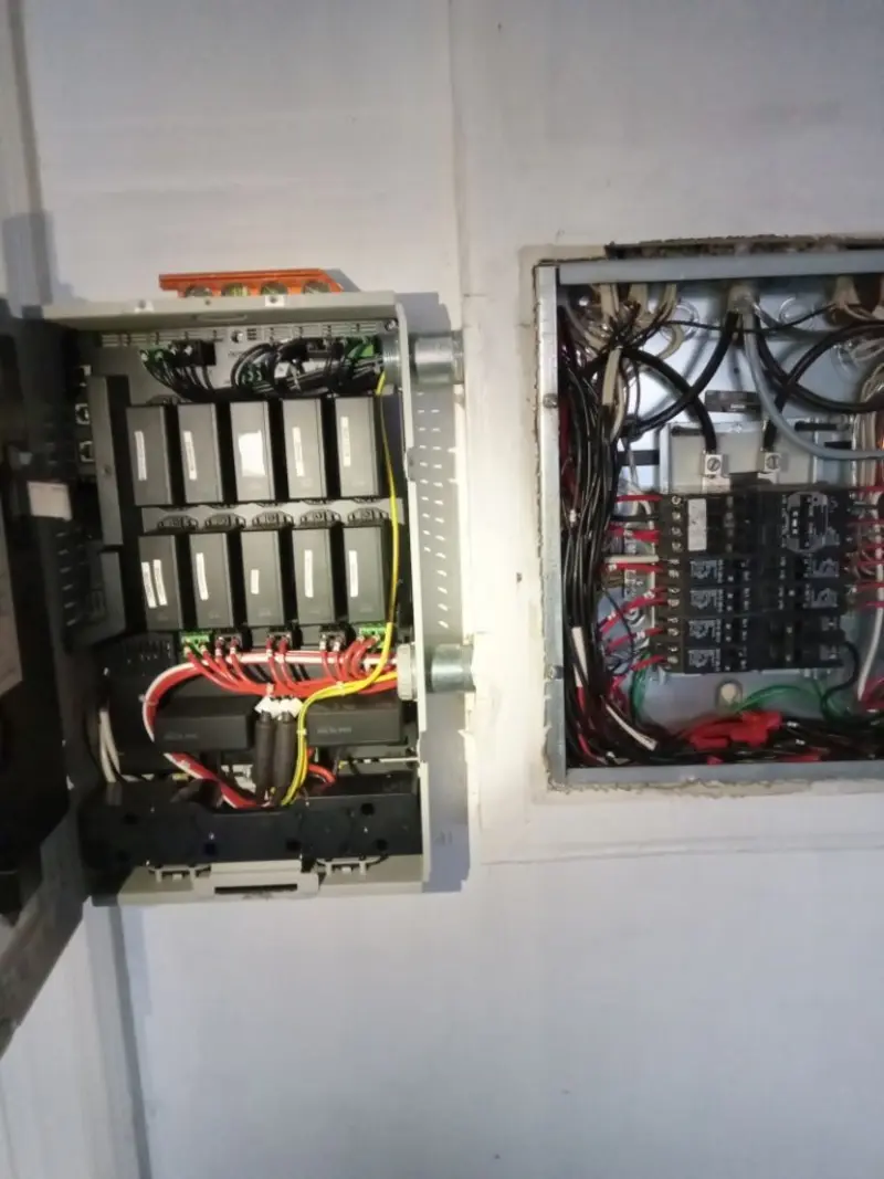 Electrical panel upgrade completed for Security Camera Wiring in Iowa City